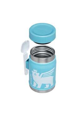 Stanley The Heritage Vacuum Food Jar Desenli Kaşıklı Yemek Termosu 400 ml Mavi