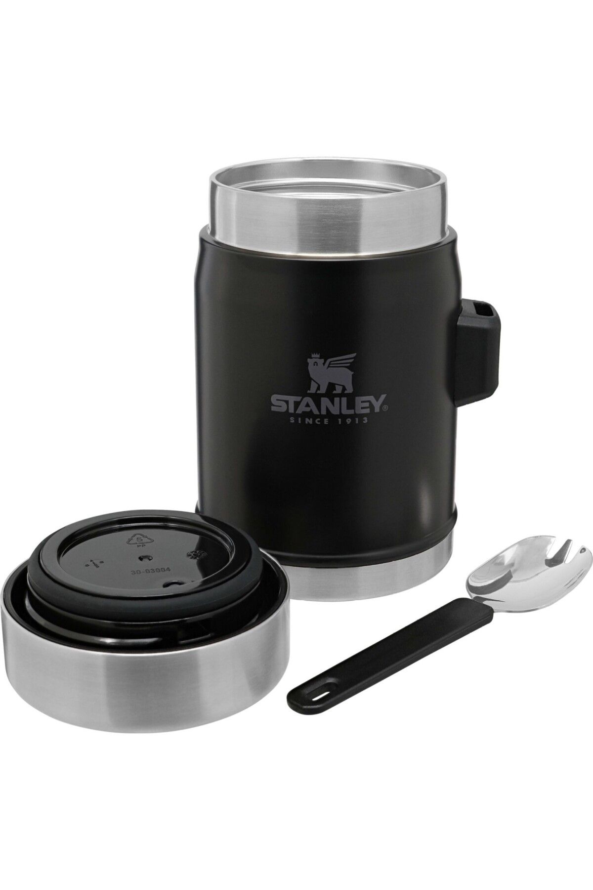 Stanley Classic Yemek Termosu Kaşıklı 0,4 L Siyah - Görsel 2