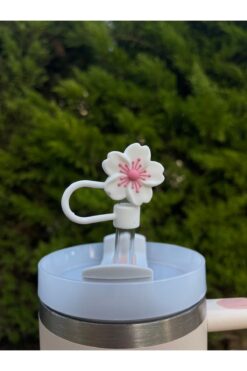 Stanley Termos Uyumlu Çiçekli Aksesuar/ Çiçek Pipet Koruyucu/Pipet Kılıfı/ Pipet Tıpası
