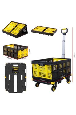 Stanley Pc532b 137kg 62x45cm Dört Tekerli Çekme Kollu Yük Ve Paket Taşıma Arabası Ft505 Çok Amaçlı