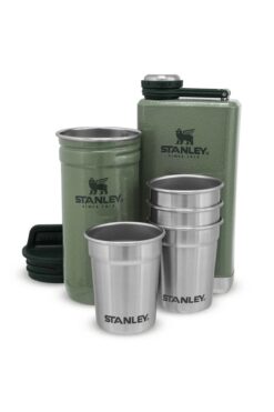 Stanley Adventure Çelik Shot Bardak ve Matara Seti - Hammertone Green