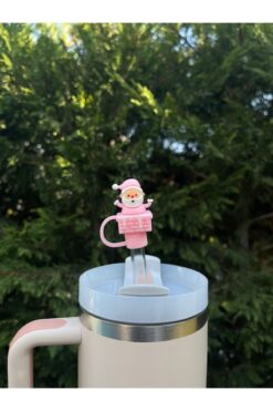 Stanley Termos Uyumlu Noel Baba Aksesuar/ Yılbaşı Konseptli Pipet Koruyucu/Pipet Kılıfı/ Pipet Tıpası