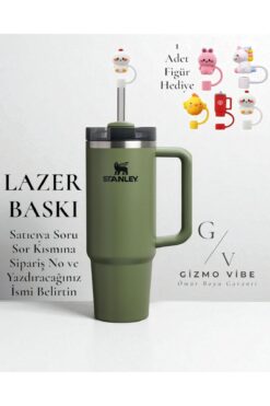 Stanley Kişiselleştirilebilir Quencher Pipetli 1.18l Termos Koyu Yeşil