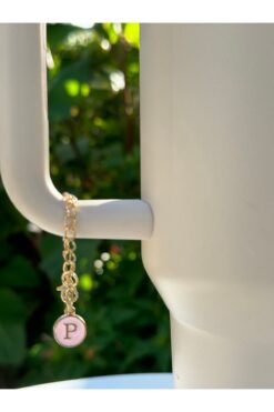 Stanley P Harfli Pembe Termos Uyumlu Aksesuar/P Harfi Termos Charm/Harf Termos süsü