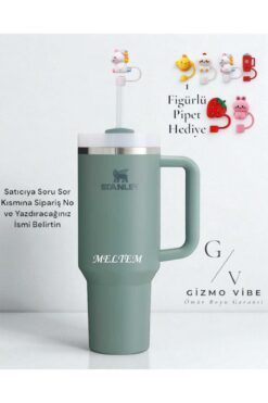 Stanley Kişiselleştirilebilir Quencher Pipetli Termos 1,18 L Yeşil Özel Isimli