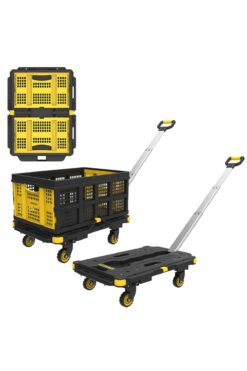 Stanley PC532B 137kg 62x45cm Dört Tekerli Çekme Kollu Yük ve Paket Taşıma Arabası + FT505 25Kg Katla