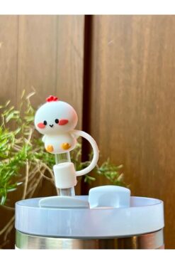 Stanley Termos Uyumlu Civciv Aksesuar/Hayvan Figürlü Pipet Koruyucu/ Pipet Kılıfı/ Pipet Tıpası