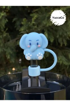 Stanley Termos Uyumlu Fil Aksesuar/ Filli Pipet Koruyucu/Hayvan Figür Pipet Kılıfı/ Pipet Tıpası