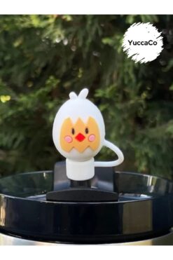 Stanley Termos Uyumlu Civciv Aksesuar/ Civcivli Pipet Koruyucu/Hayvan Figürlü Pipet Kılıfı/ Pipet Tıpası