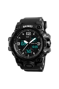 Skmei Erkek Kol Saati Askeri Digital - Analog Ekran Silikon Kasa Ve Kordon