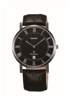 Orient FGW0100DB0 38 mm Siyah Deri Kordon Erkek Saati Kehribar Tesbih Hediyeli