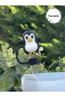 Stanley Termos Uyumlu Penguen Aksesuar/Hayvan Figürlü Pipet Koruyucu/ Pipet Kılıfı/ Pipet Tıpası