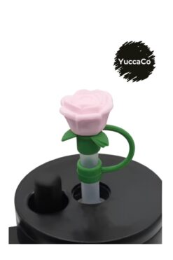 Stanley Gül Termos Süsü/Çiçek Pipet Tıpası/Çiçekli Pipet Koruyucu/Güllü Termos Aksesuar