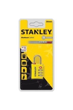 Stanley 3 Haneli Sarı 30mm Çinko Güvenlik Göstergeli Asma Kilit