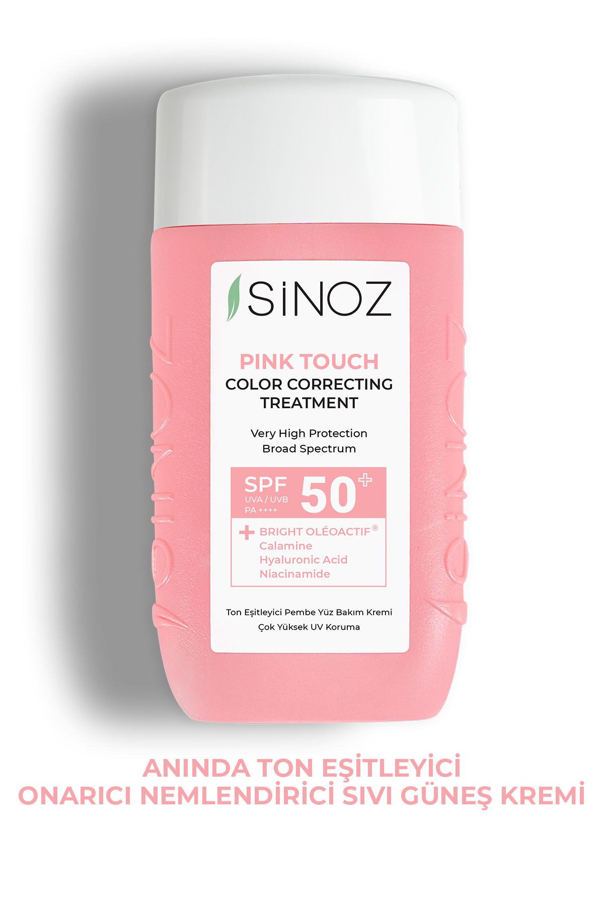 SİNOZ Pink Touch Anında Ton Eşitleyici Onarıcı Nemlendirici Pembe Yüz Güneş Kremi Spf50