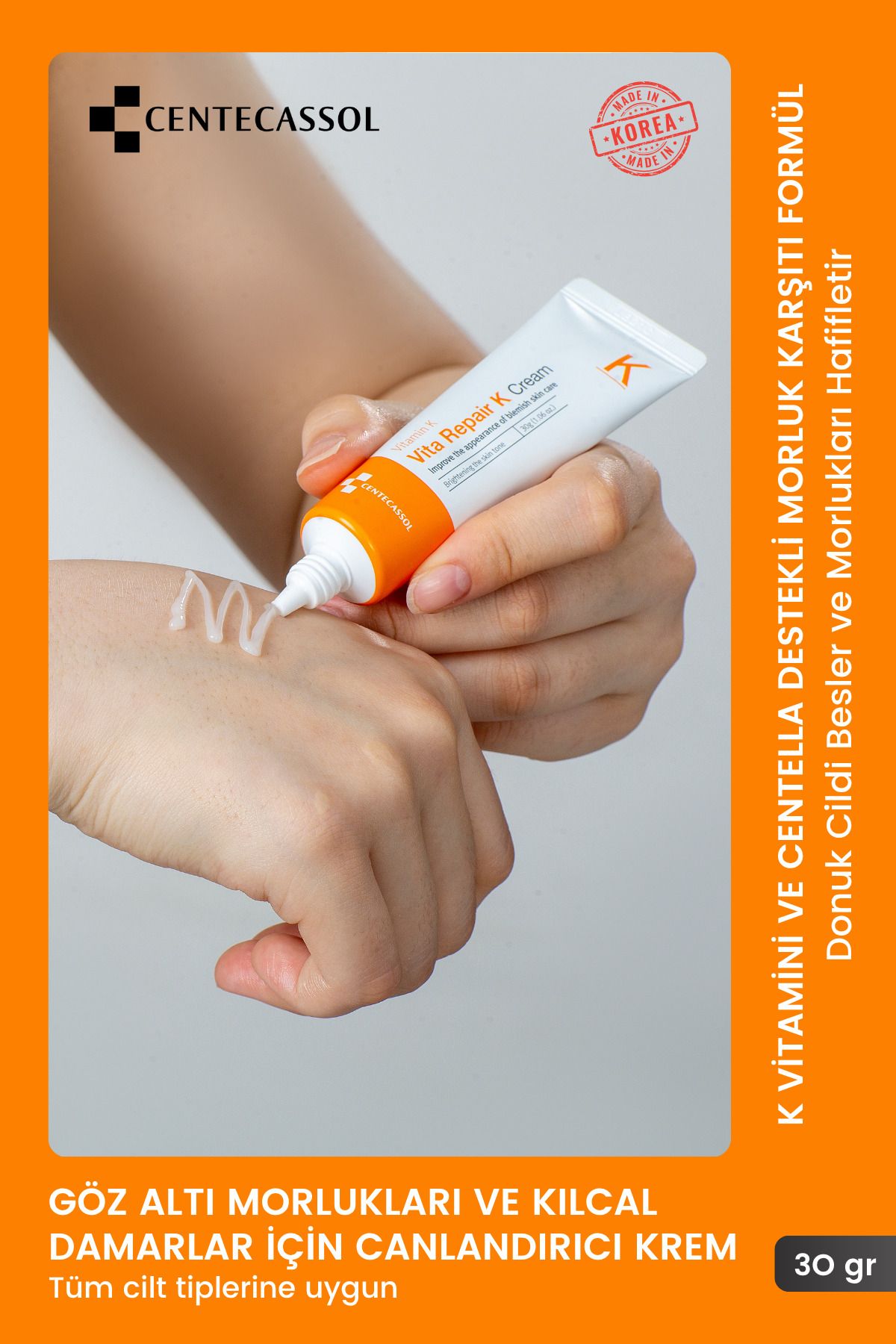 centecassol K Vitaminli Krem - Cilt Ve Göz Altı Morlukları Ile Kılcal Damar Problemleri Için Krem