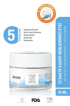 ZAROZA Ultra Yoğun Nemlendirici Su Bazlı Yüz Kremi - 4d Hyaluronik Asit Hydra Cure Face Cream