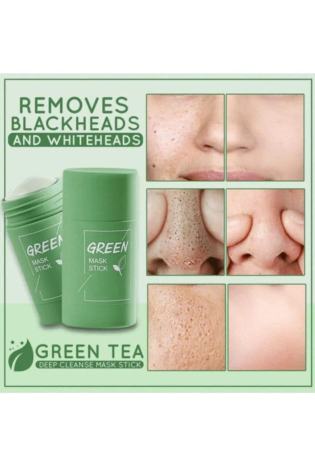 AcarlarTicaret Yeşil Çay Özlü Siyah Nokta Ve Sivilce Maskesi & Green Tea Mask Stick
