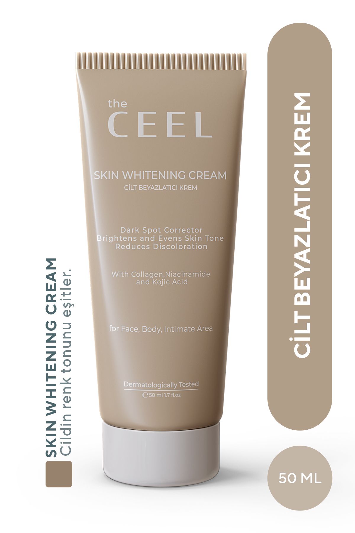 The Ceel Cilt Beyazlatıcı Aydınlatıcı Glutatyonlu Leke Karşıtı Krem Kolajen, Niacinamide & Kojik Asitli 50 ml