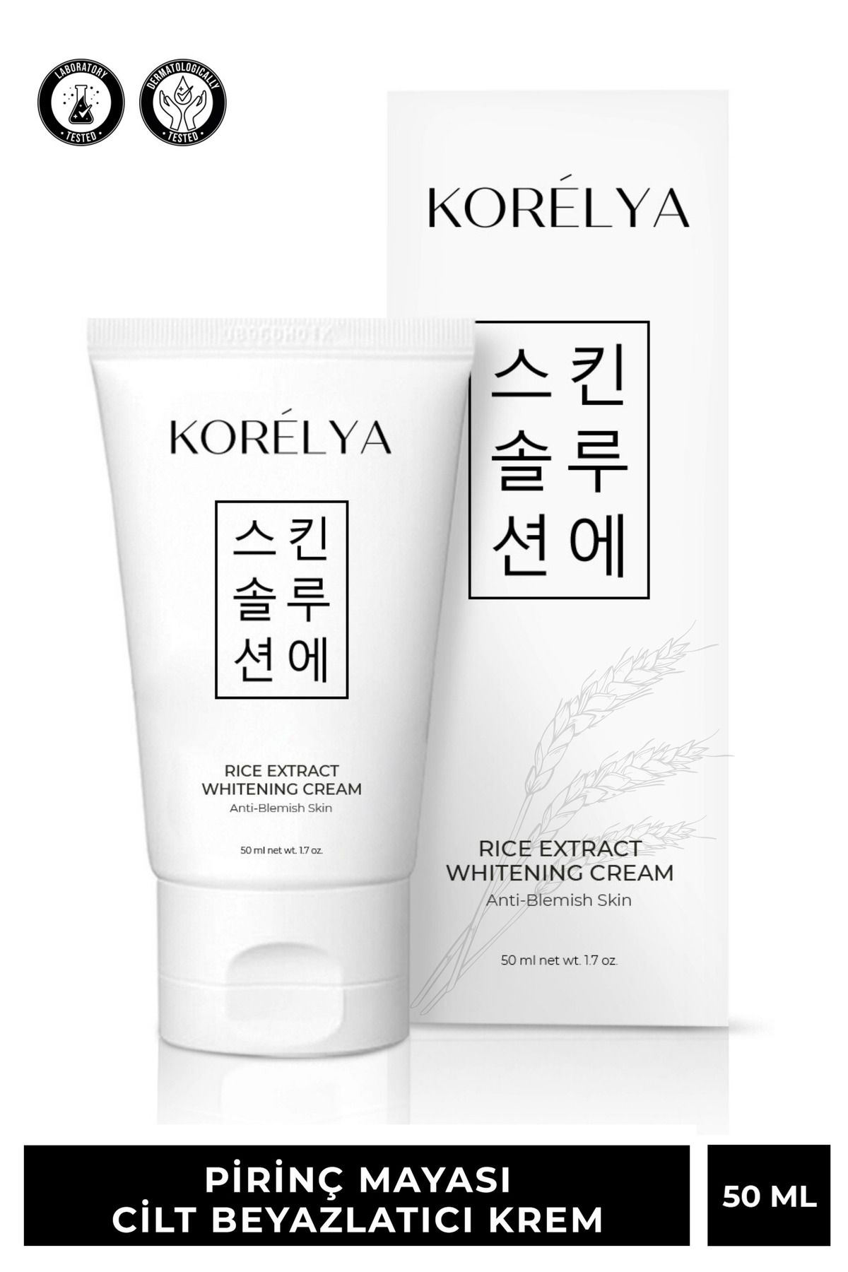 KORELYA Pirinç Mayası Leke Karşıtı Beyazlatıcı Krem - Rice Yeast Whitening Cream 50 ml