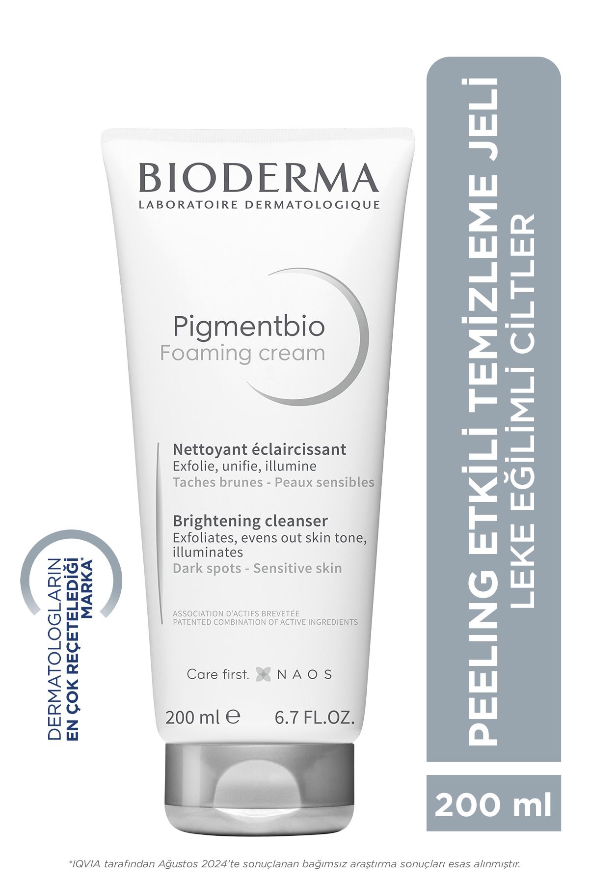 Bioderma Pigmentbio Foaming Cream Leke Karşıtı Aydınlatıcı Peeling Etkili Yıkama Jeli Yüz ve Vücut 200 ml