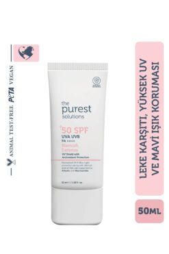 The Purest Solutions Leke Karşıtı ve Cilt Tonu Eşitleyici Renkli Güneş Koruyucu Krem SPF 50, 50 ml