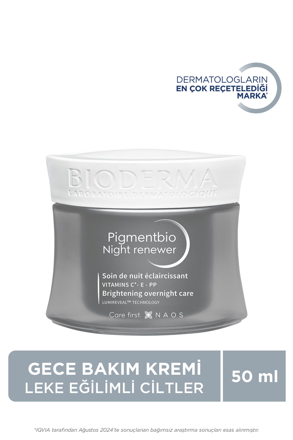 Bioderma Pigmentbio Night Renewer Leke Karşıtı Cilt Tonu Eşitleyici C ve E Vitamini Gece Kremi 50 ml