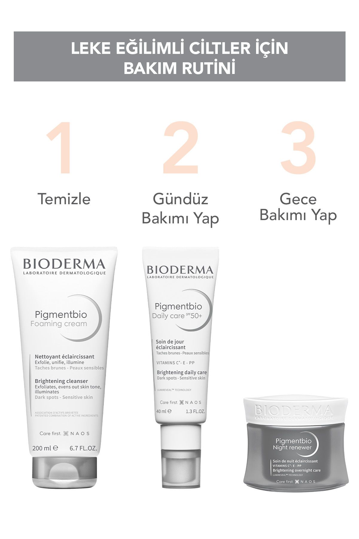 Bioderma Pigmentbio Night Renewer Leke Karşıtı Cilt Tonu Eşitleyici C ve E Vitamini Gece Kremi 50 ml - Görsel 2
