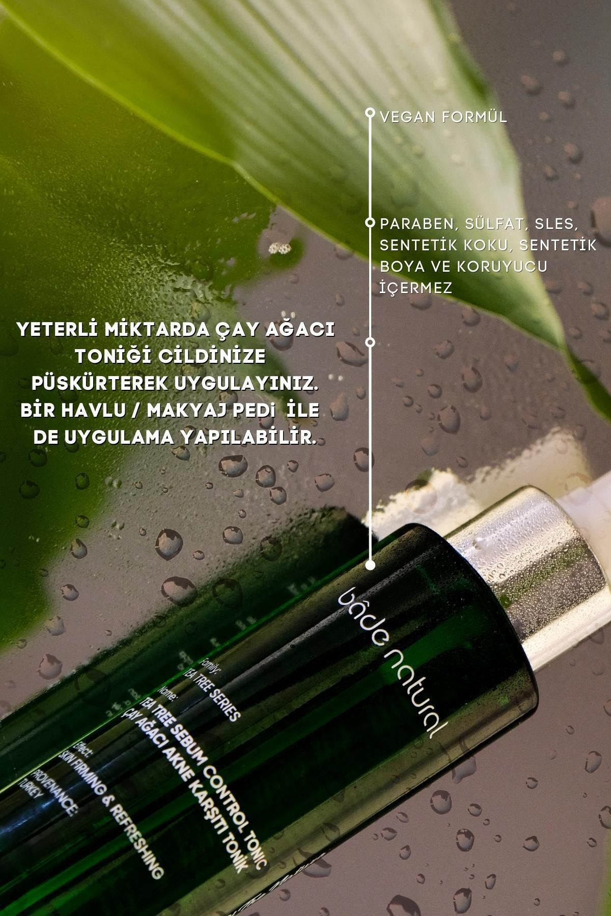 Bade Natural Çay Ağacı Akne Karşıtı Ve Gözenek Sıkılaştırıcı Arındırıcı Tonik 100 ml - Görsel 2