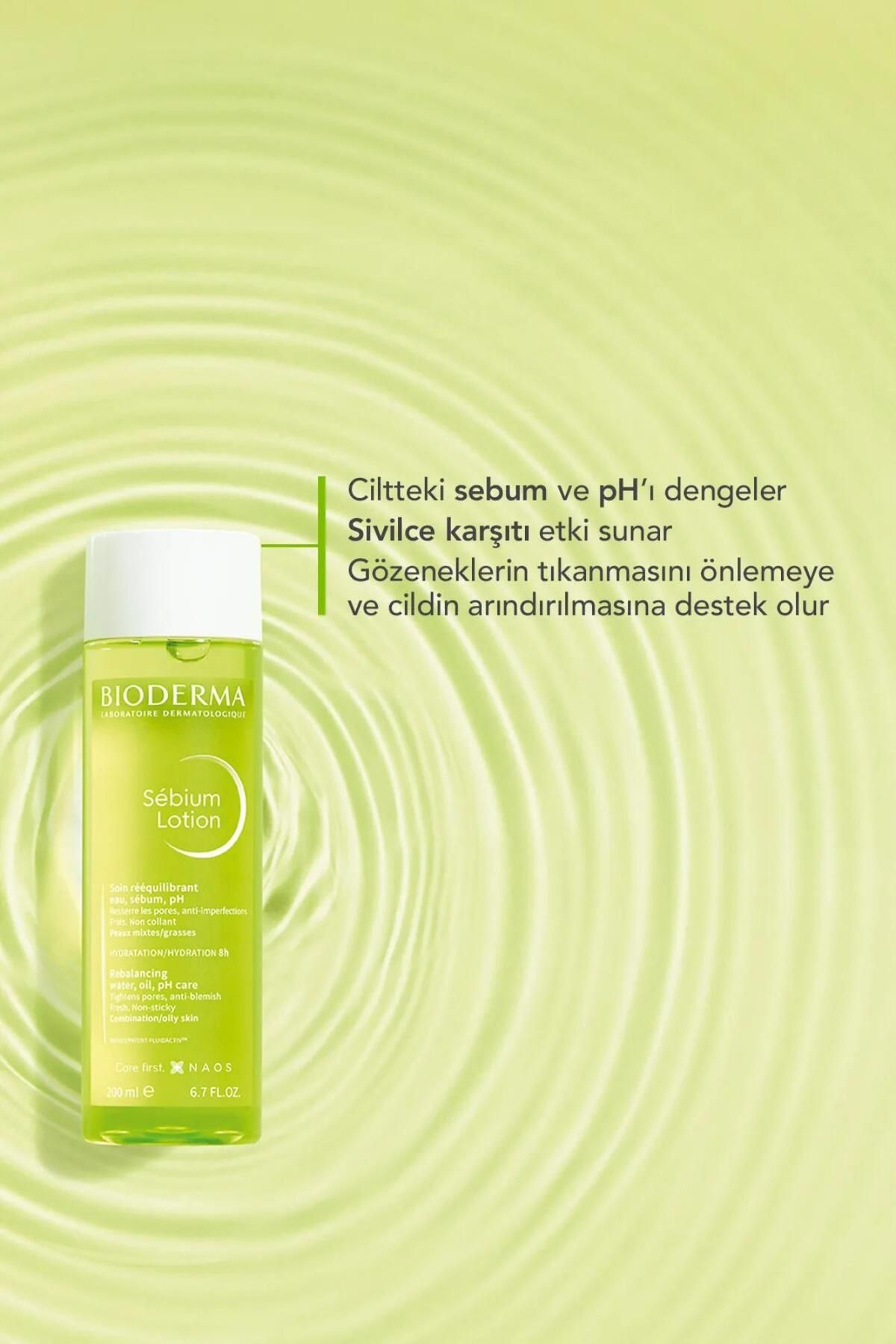 Bioderma Sebium Lotion Gözenek Sıkılaştırıcı, Siyah Nokta Karşıtı Arındırıcı Salisilik Asit Tonik 200 ml - Görsel 2
