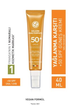 Yves Rocher Spf 50 Yüksek Korumalı Yağlanma Ve Leke Karşıtı Yüz Güneş Kremi/Solaire Peau Parfaite-40 ml