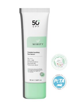 WIWIFY Yatıştırıcı Onarıcı Yüksek Korumalı Centella Soothing Sun Serum Spf 50+ Pa++++ 50ml Güneş Kremi
