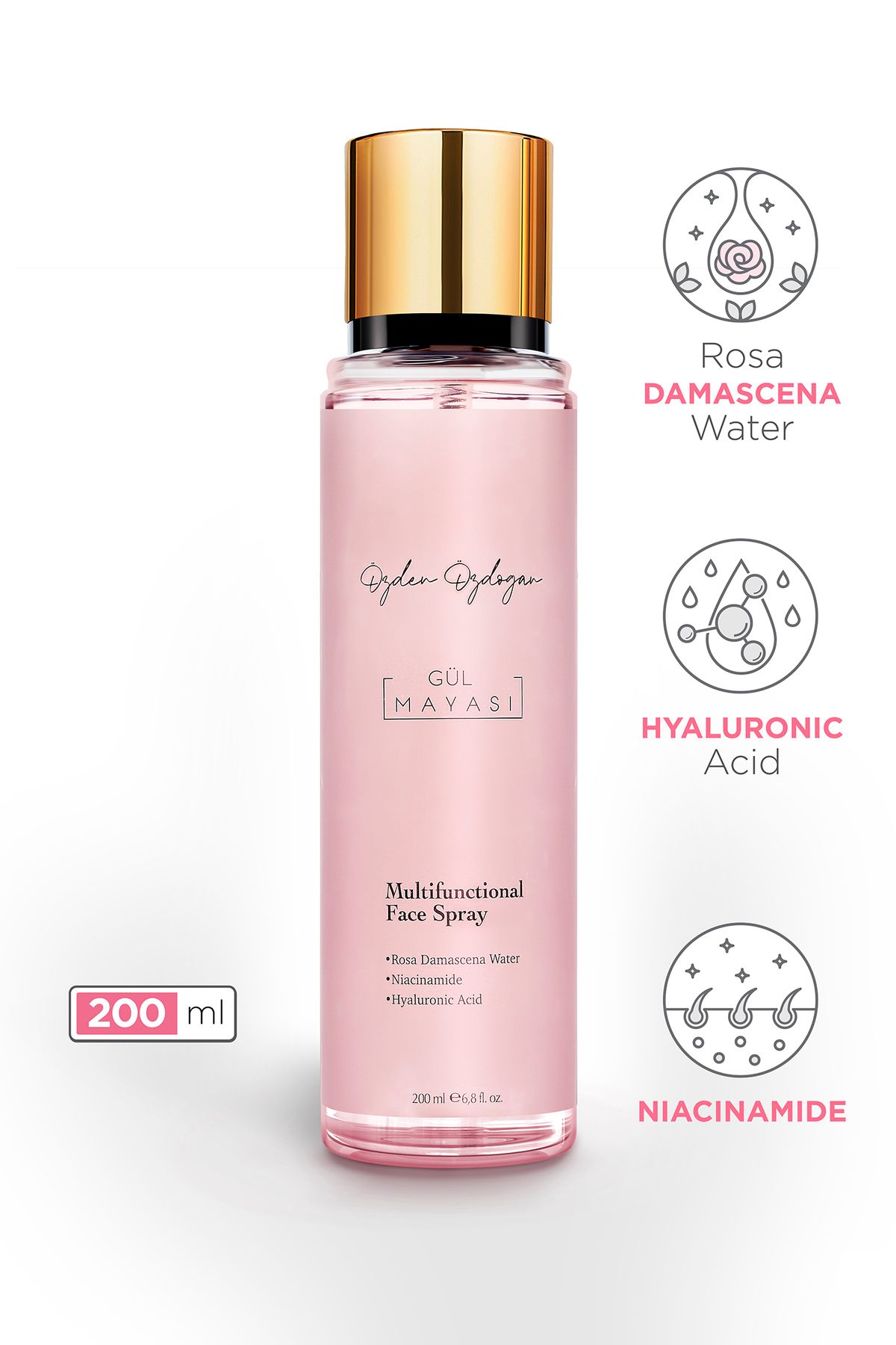 ÖZDEN ÖZDOĞAN Gül Mayası Aydınlatıcı ve Gözenek Sıkılaştırıcı Tonik 200 ml.