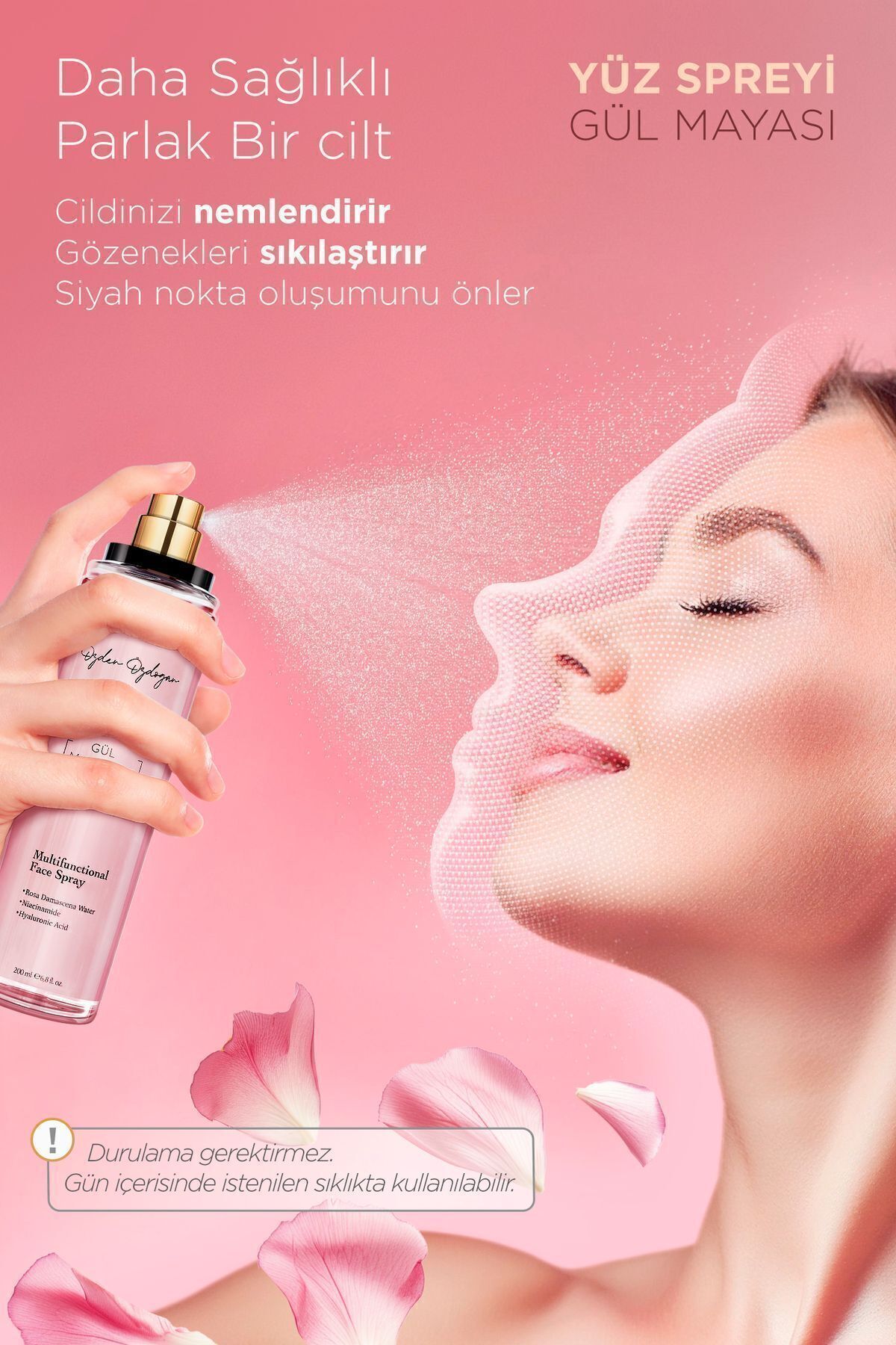 ÖZDEN ÖZDOĞAN Gül Mayası Aydınlatıcı ve Gözenek Sıkılaştırıcı Tonik 200 ml. - Görsel 2