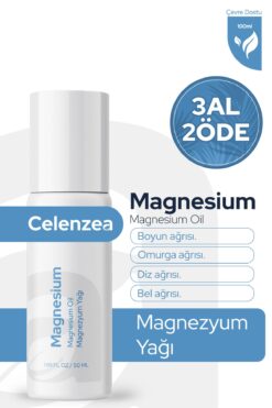 Celenzea Saf Magnezyum Yağı Rollon Doğal Bitkisel Masaj Yağı Magnesium Oil Rollon 50ml