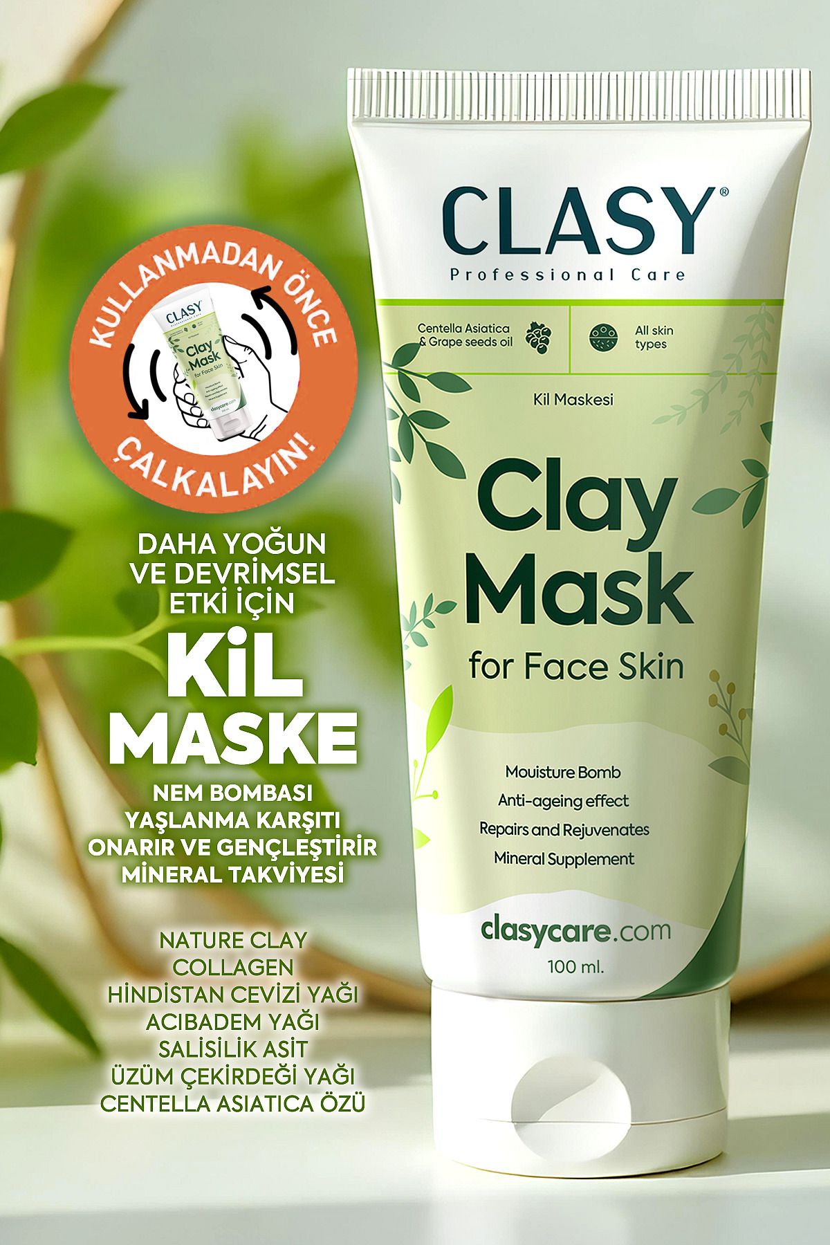 Clasy Care Kil Maskesi, Gözenek Sıkılaştırıcı, Leke Karşıtı, Nemlendirici