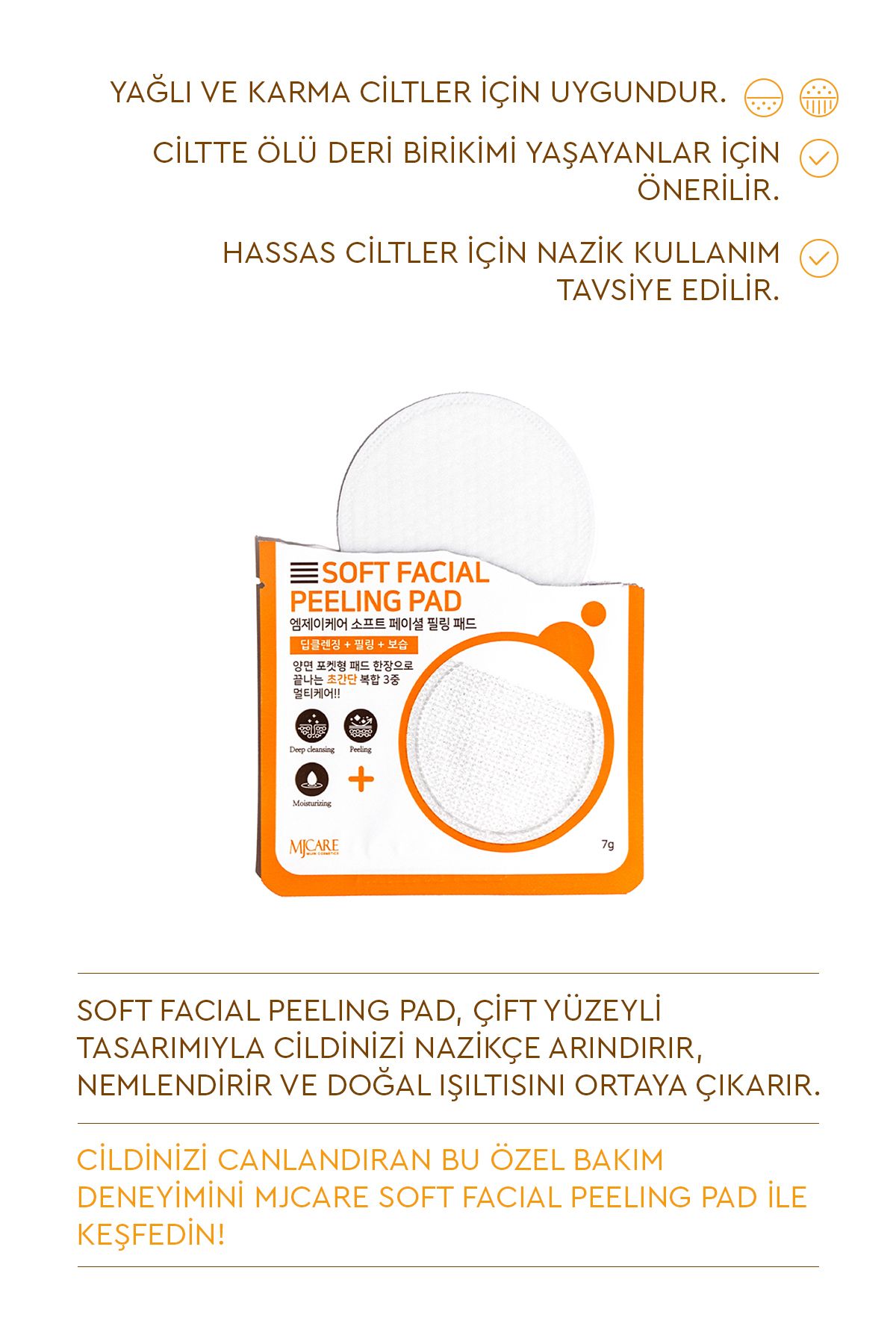 Mjcare Face Peeling Pad 5'li - Görsel 2