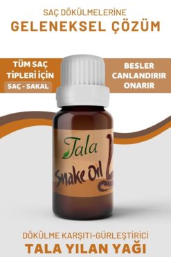 Tala Yılan Yağı Saç Dökülmesi Karşıtı Saç Besleyici ve Onarıcı Saç Bakım Yağı 20 Ml