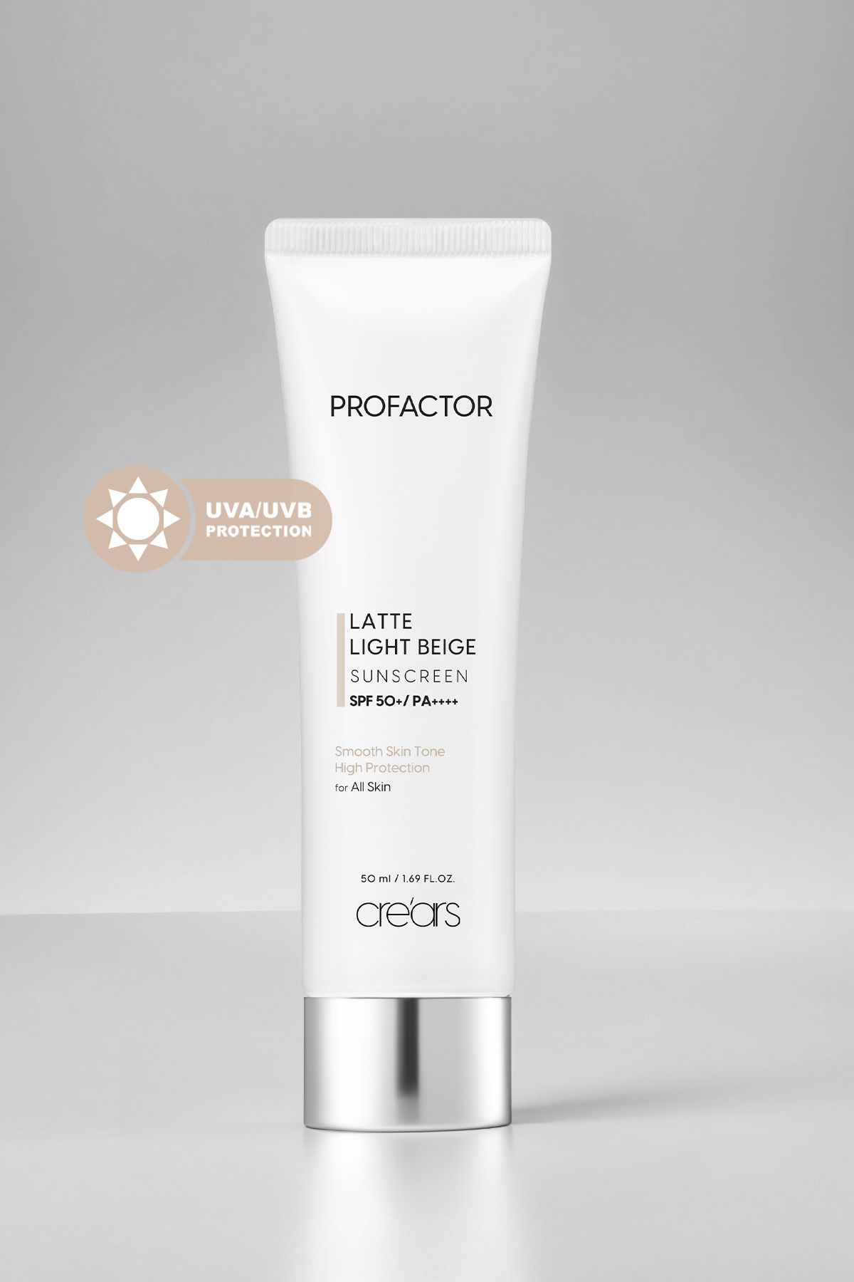 Cre'ars Kapatıcı Renkli Güneş Kremi Cre'ars Profactor Latte Sunscreen SPF50+/PA++++ (Light Beige)