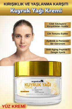 Organicsun Kuyruk Yağı Kremi | Kırışıklık & Yaşlanma Karşıtı Yüz Bakım Kremi 50ml - Collagen İlaveli