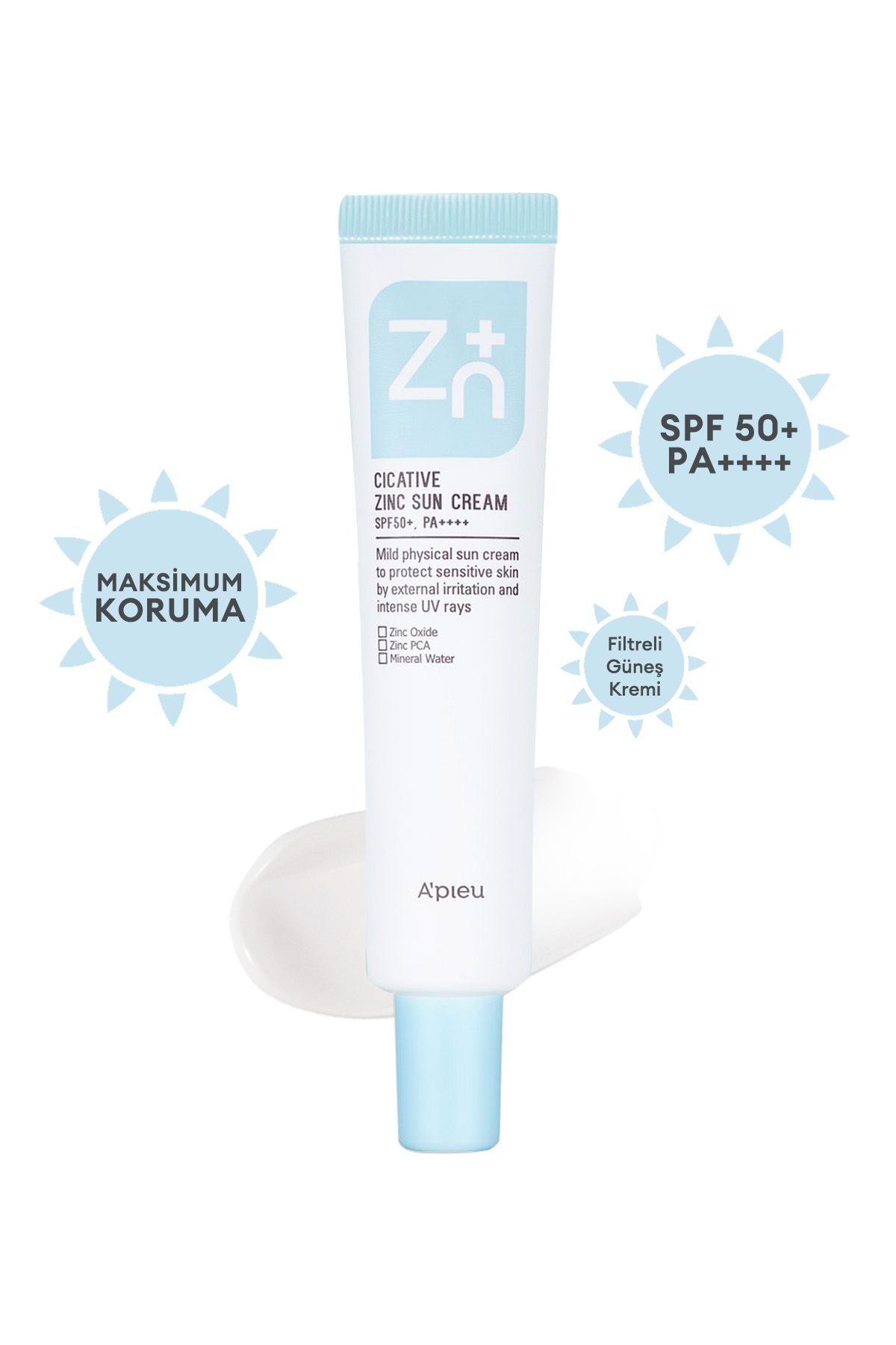 Missha Çinko İçerikli Mineral Güneş Koruyucu A' PIEU Cicative Zinc Sun Cream SPF50+/PA++++