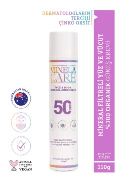 Minela Care Organik Mineral Filtreli Yüksek Uv Korumalı Yüz Ve Vücut Güneş Kremi Spf 50 110gr