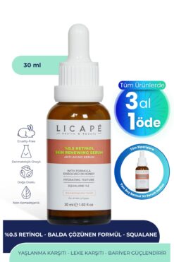 Licape Cilt Yaşlanması Karşıtı Aydınlatıcı 2.aşama (%0,5) Retinol Serum