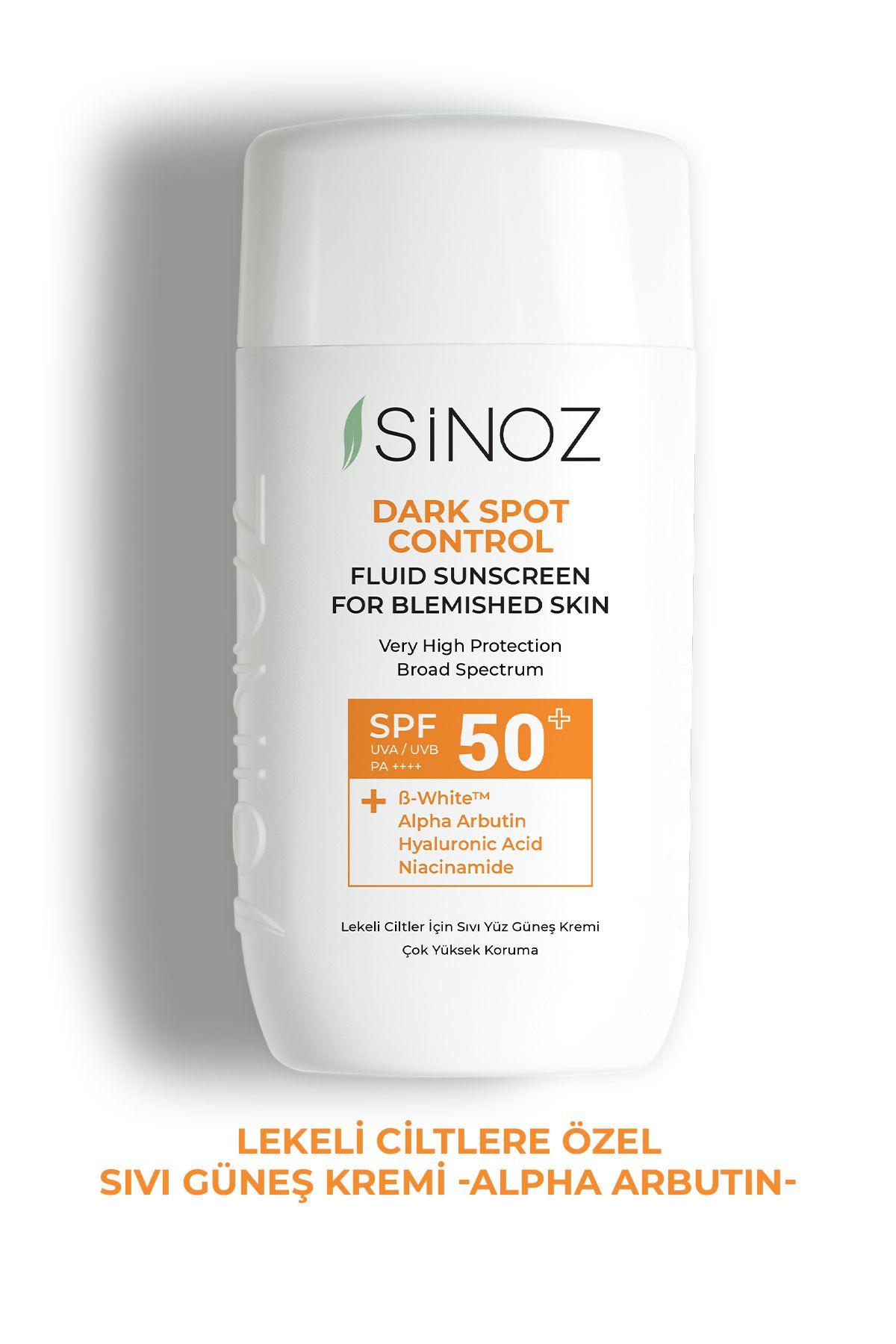 SİNOZ SPF50+ Koyu Cilt Lekelerine Etkili Sıvı Yüz Güneş Kremi-Yeni Nesil Filtreler-Hibrit Formül PA++++