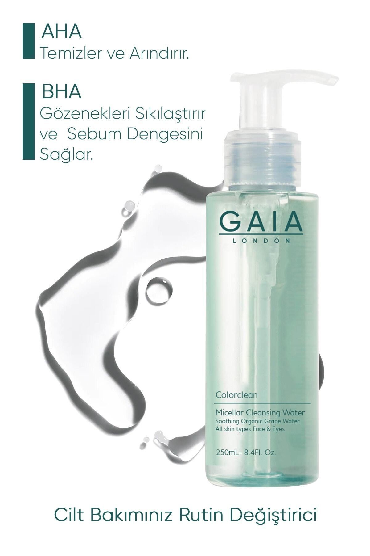 Gaia London Gözenek Sıkılaştırıcı Ve Arındırıcı Tonik 250ml Yağlı/akneye Eğilim Gösteren Ciltler (COLOR CLEAN) - Görsel 2