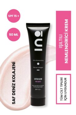 INO Cosmetic Catch Glow Spf 15 Işıltılı Nemlendirici Krem - Pink Quartz - Saf Kolajen - 50ml