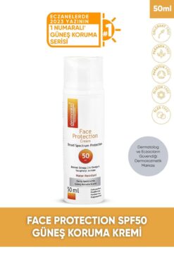 Dermoskin Face Protection Cream Spf 50+ | Nemlendirici Yüz Güneş Kremi | Suya Dayanıklı | 50 ml