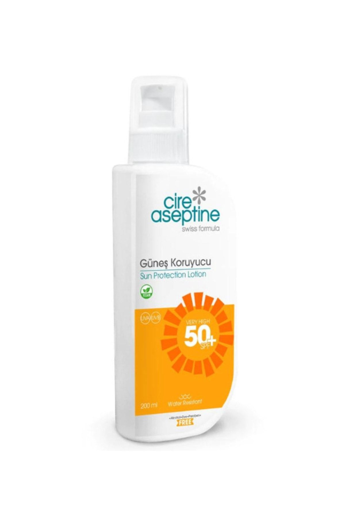 CIRE ASEPTINE Mustore - Uva/uvb Suya Dayanıklı Güneş Koruyucu 50 Spf 200 ml