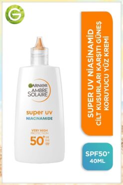 Garnier Ambre Solaire Super UV Niasinamid Cilt Kusurları Karşıtı Günlük Güneş Koruyucu Fluid Krem SP