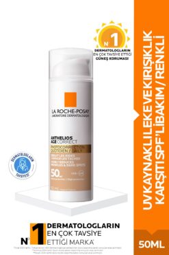 La Roche Posay Anthelios Age Correct Spf50 Renkli Kapatıcı Özelliğe Sahip Yüz Güneş Kremi 50 ml